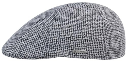 Stetson Texas Schirmmütze Flatcap Hahnentritt UV Schutz Herren Frühling Sommer
