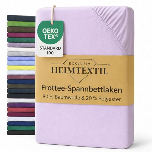 Drap-Housse en Tissu éponge avec élastique sur Tout Le pourtour, 70 x 140 cm, Lilas