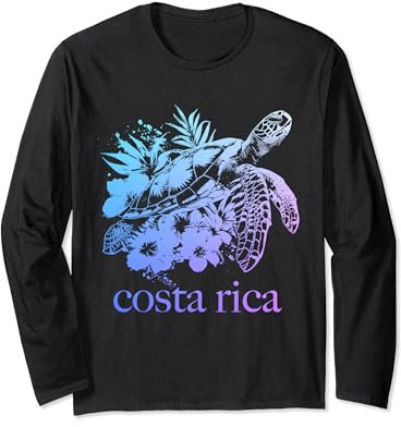 Souvenir zum Tauchen mit Meeresschildkröten aus Costa Rica Langarmshirt
