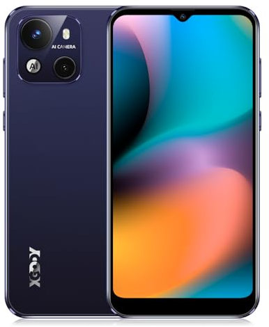 XGODY X18 Smartphone Ohne Vertrag - 4G Android 10 Handy Mit 4000mAh Akku, 6.3'' Display, 2GB+16GB (256GB Erweiterbar), Dual SIM Quad Core, 8MP+5MP Kamera, Face ID, GPS (Dunkelviolett)