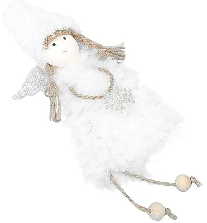IMIKEYA 2 STK Weihnachtsbaum-anhänger Weihnachtspuppe Zum Aufhängen Weihnachtsengel Puppe Weihnachtsschmuck Weihnachtsengel Ornament Weihnachtselfen Puppen Engel Anhänger Baumwolle Weiß