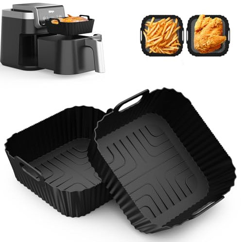 2 PC Ninja Heißluftfritteuse Zubehör für Max Pro 6,2L AF180EU Philips HD9270, 21 cm Silikon Moule Einsätze Silikonform für 6,2L AF180DE 4,7L AF140EU Air Fryer