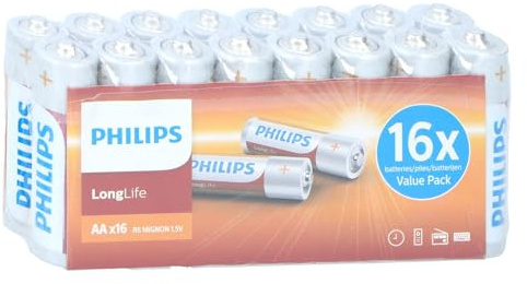 Philips Batterie Longlife AA - 16 pezzi