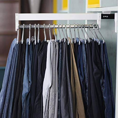 Kleiderbügelstange für den Kleiderschrank, ausziehbare Kleiderstange, Kleiderstange für die Garderobe, Schrank-Organizer für Hosen/Mantel/Schals (Größe: 500 mm/19,7 Zoll)