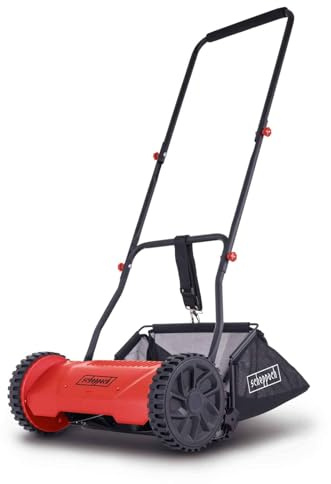 Scheppach Spindelmäher SPM400-Pro Handrasenmäher mit 40cm Schnittbreite Rasenmäher | für bis zu 250m² | 6-stufige Schnitthöhenverstellung (14 – 39mm) | Große 24l Fangbox | emissionsfrei geräuscharm
