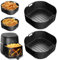 2pcs 19CM Molde Silicona Freidora de Aire, Accesorios Freidoras de Aire para Philips 4.2L Airfryer Série 2000 NA229/00, NA320/00, Reutilizable Accesorios Bandeja Freidora sin Aceite