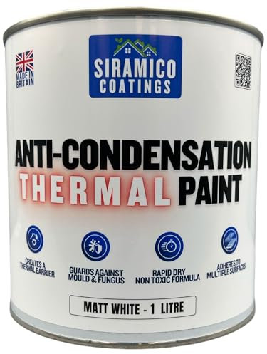 Siramico Coatings Anti Condensation Thermal Paint | 1 & 5 Litres - Matt White | British Made (1 Litre)