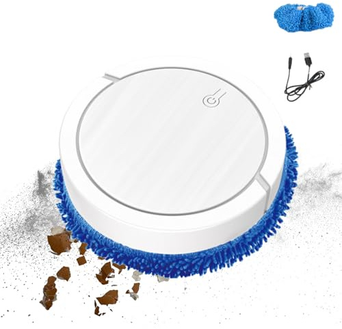 Silent Electric Freubber Nettoyeur de sols | Robot à Balayage Intelligent, Machine à Laver sèche Humide, Nettoyeur de Compact, mopper de pièce pour Cuisine, Bureau, Chambre à Coucher