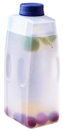 Botellas de con tapas, contenedor de para bebidas frías, dispensador de bebidas refrescantes de 2 litros a prueba de fugas para agua, leche, café, refrescos, té helado, limonada
