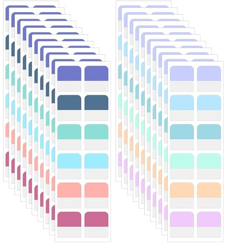 WJIAAA Sticky Index Tabs,240 Pcs Repositionable Colored Page Markers Page Tabs for Binders Books Notebook File Folder Planner Journaling Back to School Supplies