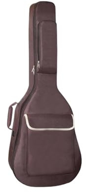 GSXLZ Gitarrentasche 36/38/39/40/41 Zoll wasserdichter Gitarrenrucksack, Dicke 12 mm Oxford-gepolsterte Baumwoll-Softtragetasche, akustische Schwarze Tasche(36 Inch Coffee)