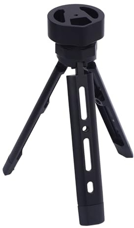Ensemble Universal Mini Satellite Trépied & Adaptter, Hauteur d'alliage en aluminium Hauteur et Angle Plat réglable Plat pour voyages en VR, camping et usage extérieur