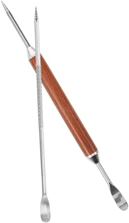 TOYANDONA 2 pezzi Penna per Latte Art in Acciaio Resistente con Manico Antiscivolo per Decorare Cappuccino e Espresso Strumento Portatile per Disegni Creativi su Caffè Regalo per Amanti del