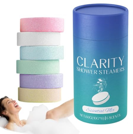 Shower Steamers, Shower Steamers Aromatherapy, Long-Lasting 6 Scents Showers Bombs with EssentialOils for Home Spa Relaxation, Stress Relief Showers Tablets, ShowerBombs Aromatherapy