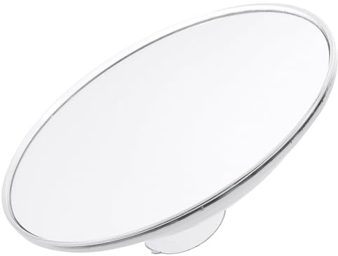 GLEAVI Kunststoff Schminkspiegel und Saugnapf mit 7-facher Vergrößerung | Frauen, Weißes Format für Zuhause und Geschäftsreise, Home Mirror