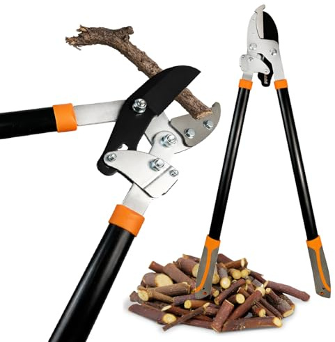Crisalide® Tagliarami Professionale a Leva per Potatura Rami – Lama in Acciaio Inox Rivestita al Teflon – Troncarami Manuale Potente con Meccanismo Moltiplica Forza – Ideale per Alberi, Siepi e Arbust
