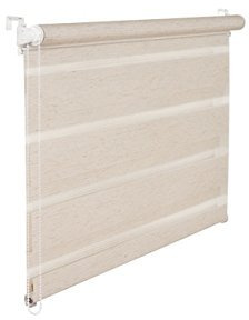 KS Handel 24 DOPPELROLLO DUOROLLO 50 cm BREIT 200 cm LANG Natur BEIGE INKL. SEILZUG FENSTERROLLO KLEMMROLLO Jalousie