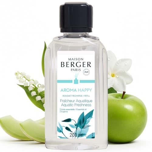 MAISON BERGER Nachfüllung Duftbouquet Aroma Happy 200 ml | Nachfüllung Aroma Happy 200 ml für Duftbouquet, kontinuierliche Diffusion ca. 4 Wochen