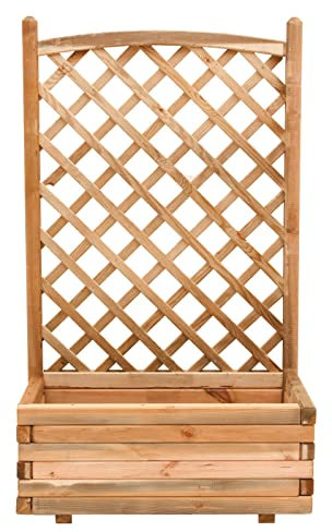 1PEZZO FIORIERA IN PINO IMPREGNATO CON GRIGLIA CM 80X40X180