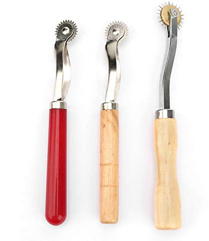 Sheens 3 stücke Nähen Gezackten Tracing Holzgriff Stich Marker Schneidwerkzeug für DIY Leder Papier StoffMarkierrädchen