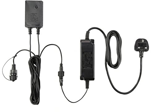 Festive Lights - ConnectGo 31V Medium Transformer with 8 Functions, UK Plug - Black Cable