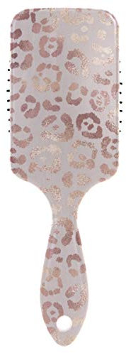 Linomo Hair Brush Rose Gold Leopard Print Air Cushion Massage Comb for Women Kids, Nylon Brush for Wet Dry Curly Hair