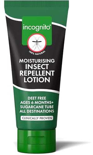 Incognito Mosquito Repellent Lotion Natural DEET Free 100ml | Natural DEET-free insect repellent moisturiser with plant-based PMD; protects against mosquitoes and bites for up to 7 hours.