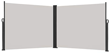 Aufun Store latéral double face extensible - 180 x 600 cm - Gris
