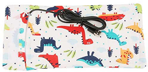 USB-Babyflaschenwärmer, Babyflaschenwärmer-Abdeckung Hält die Babyflasche Warm Spannung 5V, Strom 1A Bis 2A 28cm*13cm*1cm(Dinosaurier)