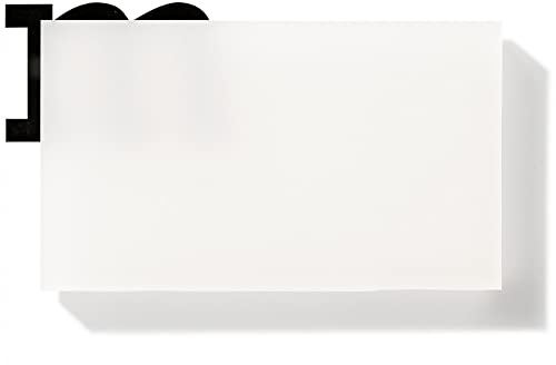 PLEXIGLAS® Satinice DC, 6 mm dick, 12 x 25 cm, Weiß Milchig | Beidseitig satinierte Acrylglasplatte; gut geeignet für Lichtobjekte, Modellbau, Displays und Zuschnitte