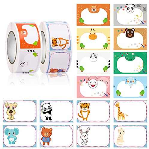 VEGCOO 700 Etichette Adesive Per Scrivere, per Documenti Animali Nome Etichetta Adesivo Autoadesivo, Etichette per Messaggi per Decorare Barattoli, Dispensa, Casa e Ufficio, Regali per Bambini