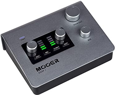 MOOER SteepⅠ Audio Interface for Professional Recording, Stero Soud With 24bit/192 Khz Audio Ports and 2x Tpye-C 2x 1/4 Trs Mono Jacks, Microphone/Headphones