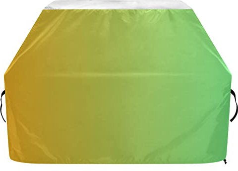 Winddichte Grillabdeckung für den Außenbereich, wasserabweisend, 165 cm, Gelb / Grün