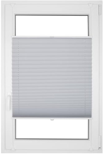 RENA Plissee ohne Bohren - Verdunklungsplissee - Klemmfix - Plisseerollo - Sonnenschutzrollo - Fensterdeko - Weiß B220 x H220 cm