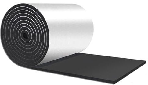 Film Aluminium Isolation Thermique Autocollant Feuille Ignifuge Insonorisation Couche de Coton Isolant pour Isoler Thermiquement, 5mm D'Epaisseur Panneau Reflechissant Derriere Radiateur ( Size : 1mx3