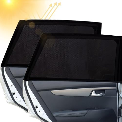 Pare Soleil Voiture Bébé, 2 Pièces Pare Soleil Voiture 100 * 50cm,Protection pour Enfants Animaux de Compagnie UV Anti,Taille Universelle pour 99% Toutes Les Voitures et SUV