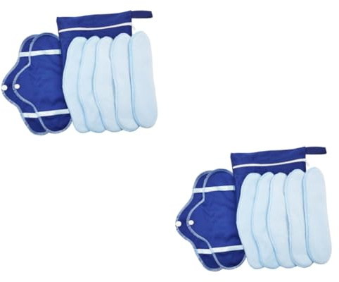 FRCOLOR 16 Piezas De Almohadillas Menstruales Reutilizables Tela Lavable Para Mamá Almohadilla Menstrual De Flujo Pesado Sanitaria Sanitaria Para Madre