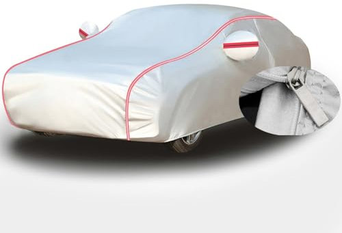Autoabdeckung für Toyot𝐚 Land Cruiser 5-Doors J15 2018 2009- (484 x 188.5 x 184.5cm),Sonnenschutz,UV-beständig,Regen-und Schneeschutz,schmutzabweisend,Kratzfest,atmungsaktiv,Langlebige Kfz-Abdeckung