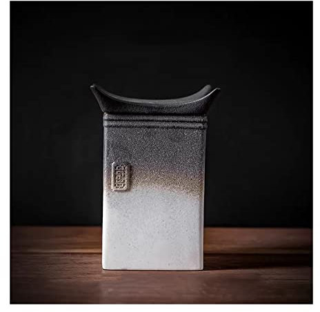 Lata de Té Recipiente for té de estilo japonés, de cerámica mate, for almacenar té a granel, pequeño, portátil, con sellado, juego de té de kung fu for el hogar, diseño retro, 500 ml Recipientes de Co