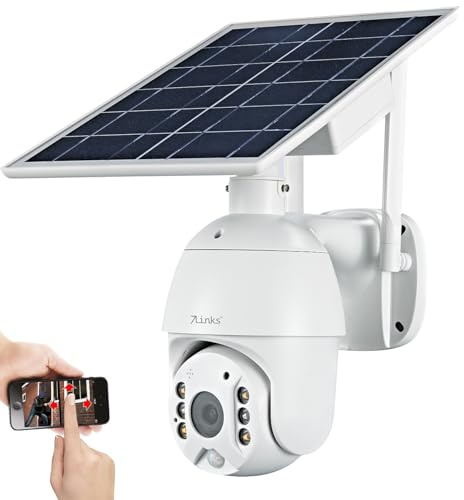 7links IP Kamera Solar: Autarke WLAN-Pan-Tilt-Überwachungskamera mit 2K, 8-W-Solarpanel, Akku (Überwachungskamera Outdoor Solar, WLAN Kamera, Videokamera Bewegungsmelder)