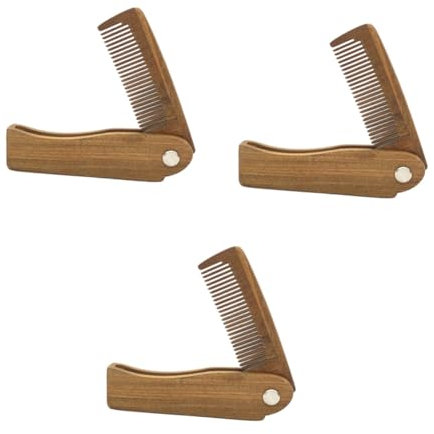 HAPINARY 3 Stück Herrenkamm Zum Stylen Mini-bart-styling-kamm Aus Holz Reisefreundlich Sanft Zur Kopfhaut