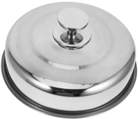 Cabilock Edelstahl Steak Dome Basting Cover Mit Metallknauf Staub Wasserfester Rund-abdeckhaube Für Teppanyaki Grill Robuste Food Serving Cover Für Outdoor BBQ Und Küche