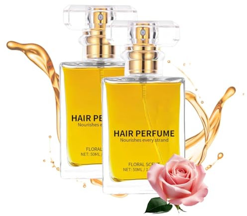 Hair Perfume, Hair Essential Oils Perfume for Women, Hair Essential Oils Perfume, Hair Perfume for Women Long Lasting, Hair Perfume for Women,Pheromone Fragrance for Dry Damaged Hair (2PC)