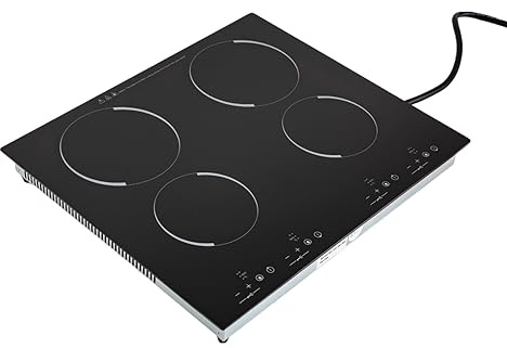 23 Inch Countertop Electric Cooktop 4 Burner,110V Plug in Electric Stovetop