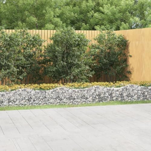 Xichuzi Gabionen-Hochbeet mit Hochbogen 600x100x50 cm Verzinktes Eisen, Pflanzkübel, Kräuterbeet, Hochbeete-kit, Pflanztrog, Vertikalbeet, Pflanzgefäße - 153552