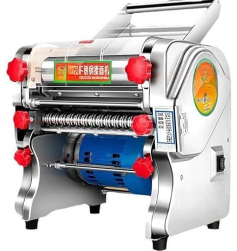 SHENGSHIYU Macchina per la Pasta,Macchina per Pasta Elettrica per 2 Tipi di Pasta,Spessore Regolabile,Macchina per Fare la Pasta in Casa per Impastare,Stendere,Tagliare,Doughwidth18cm