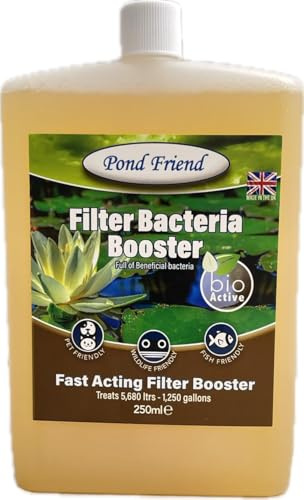 Pond Friend Filter Bacteria Booster Live Beneficial Biological Filtration Starter Culture & Media Activator 250ml Treats 5680 Litres