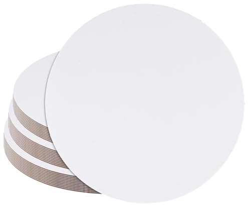 LEXININ 30 PCS 10 Inch/25cm White Round Cake Board, 2mm Thick Cake Base for Pizza Party Wedding