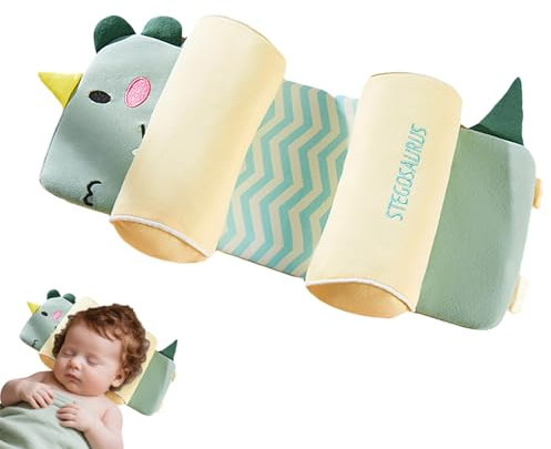 Generisch Ergonomisches Kopfkissen 42x17 cm für Seiten-Rücken-Bauchschläfer mit Anti-Roll Funktion kühlend atmungsaktiv rosá Schlafkissen Nackenstütze (Grün)