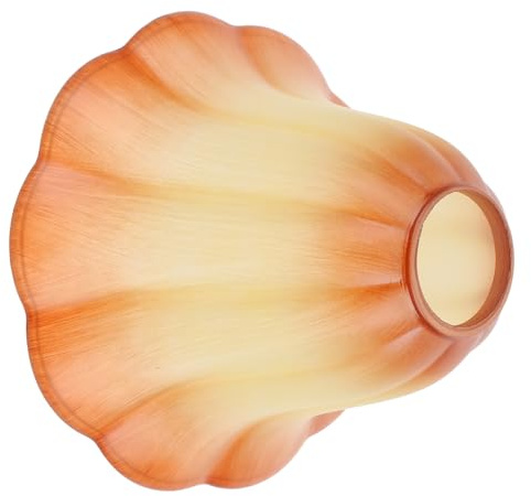 SAFIGLE Abat-jour Verre Cloche Couleur Dorée pour Lampe de Bureau et Plafond Éclairage Ambiance Doux et Design Rétro Remplacement Abat-jour Décoration Intérieure